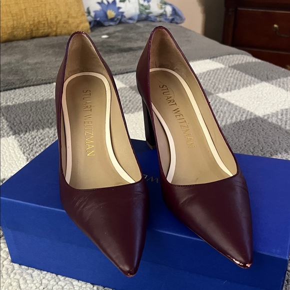 Stuart Weitzman Burgundy Heels - Picture 1 of 9